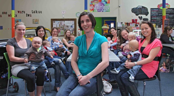 The awards have been created by Breastmates founder, Frances McInnes, pictured with a group of mums and babies